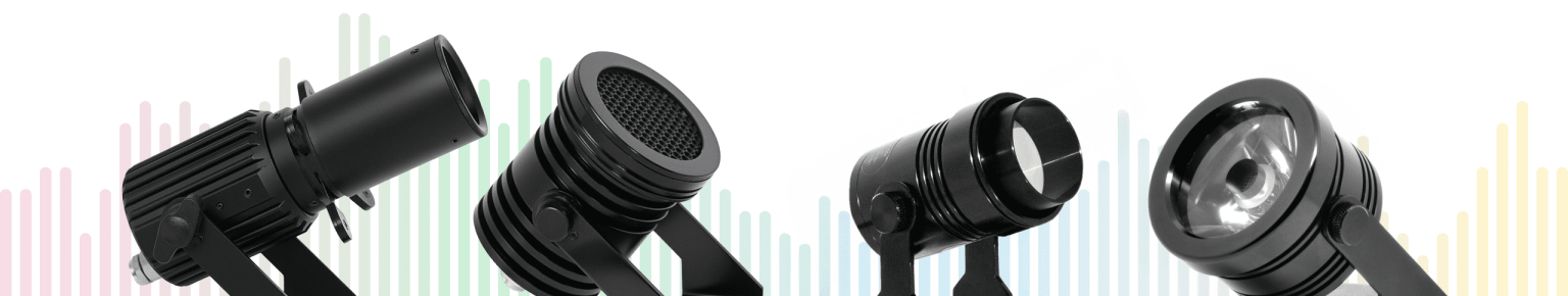 Lineup of Gantom intelligent spotlights and compact LED fixtures for professional attraction lighting - Gantom lighting client